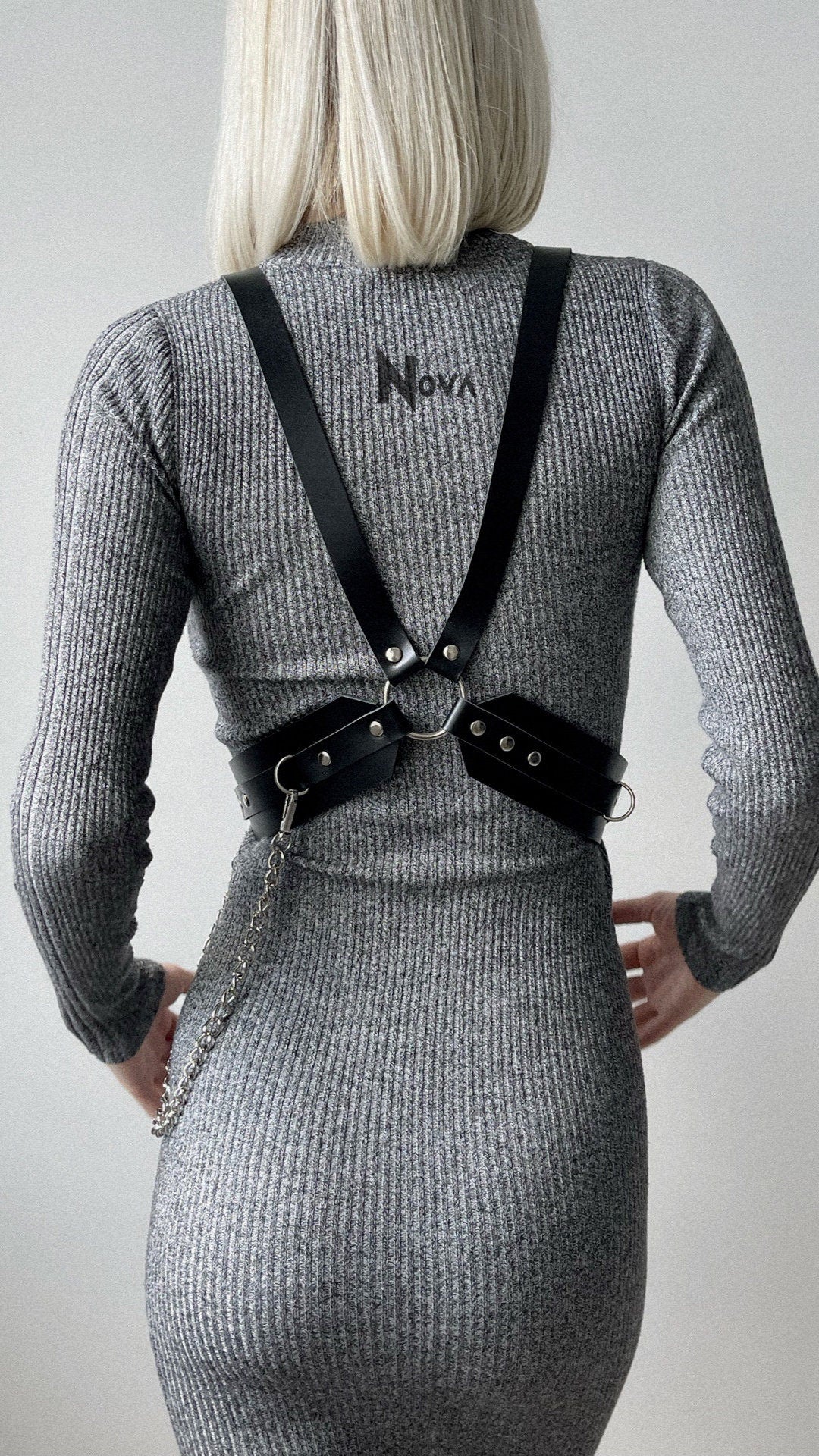 Waist Harness Belt Strappy, Harness Belts Body Bondage, black Leather Harness Women, Chest Harness, burning man