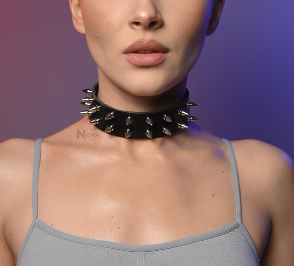 Spiked Choker, Spiked Collar, Spiked Necklace, Pastel Goth, Pastel Goth Choker, Festival Clothing, Choker Collar, Collar Choker