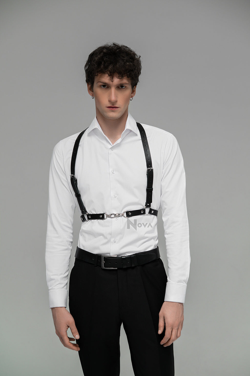 Gift for Boyfriend Leather Chest Harness Waist Belt Top for Man Body Fetish BDSM Husband Gay Casual Fashion Bondage Accessory
