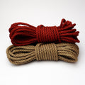 Gift for Girlfriend Shibari Rope 1 pc | 6 mm | Jute | Red Beige | BDSM Dominatrix Fetish Bondage Adult Play Toy Accessory