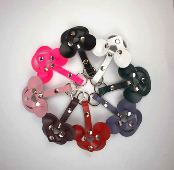 Gift for Girlfriend Leather Keychain Mini Mouse Animal Mask Accessory BDSM Fetish Dominatrix Harness Trinket for Boyfriend