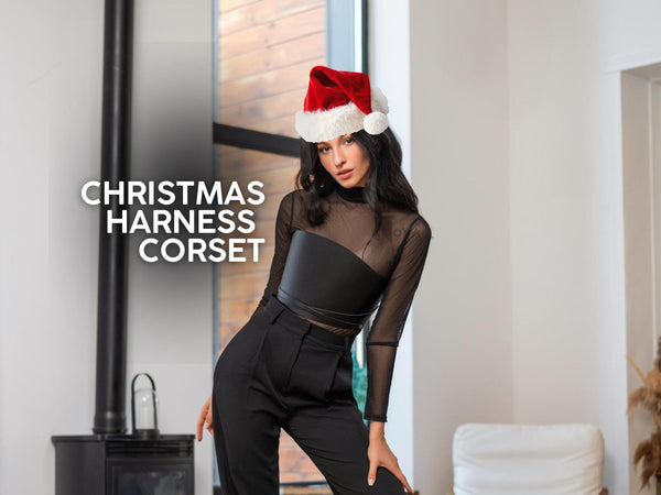 Christmas Outfit Leather Corset Belt Waist Female Top Fashion Bustier Bodice Accessory Stylish Harness Casual for Woman