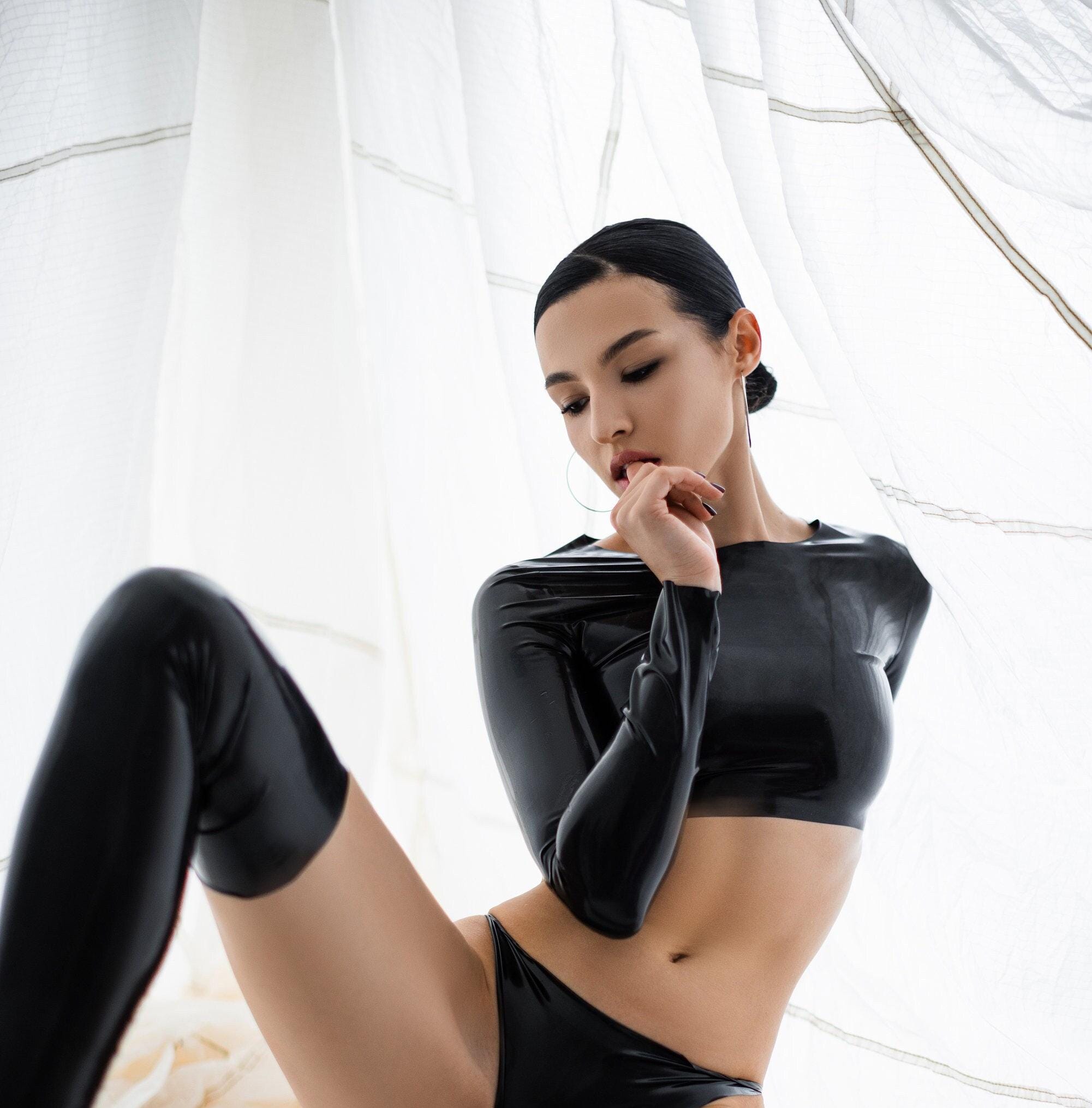 Unisex Tights Female Male Latex Stockings